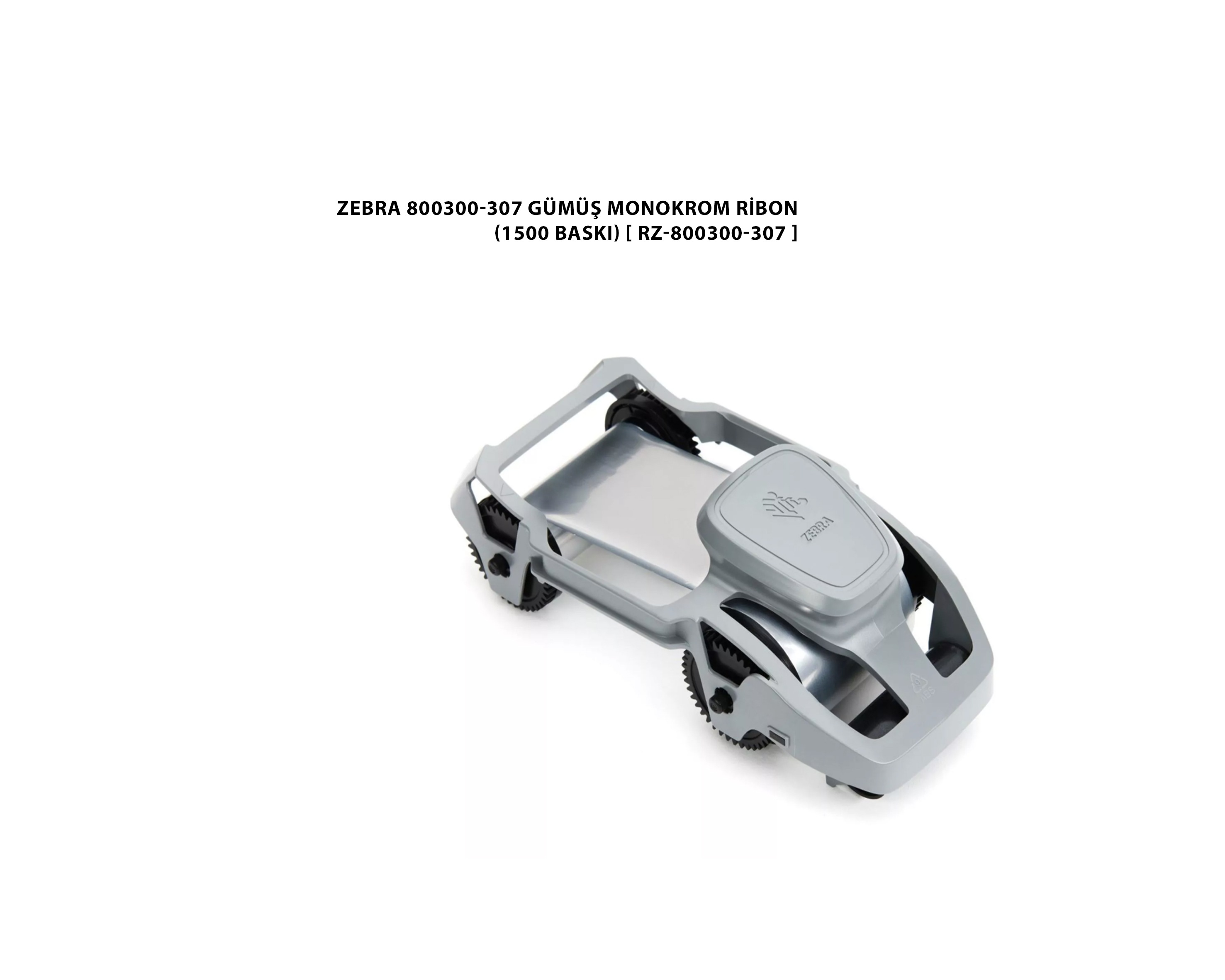 Zebra ZC100 - ZC300 Silver (Gümüş) Monochrome Ribon – 1500 Baskı [800300-307]