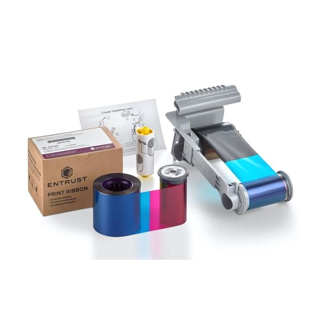 ENTRUST DS Seri YMCKT ½ Yarım Panel Renkli Ribon 525100-002